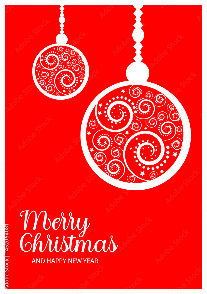 Naklejka premium Modern universal artistic templates. Merry Christmas Corporate Holiday cards and invitations. Floral frames and backgrounds design. Vector illustration.