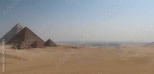 Pyramids on the Giza plateau. Egypt.