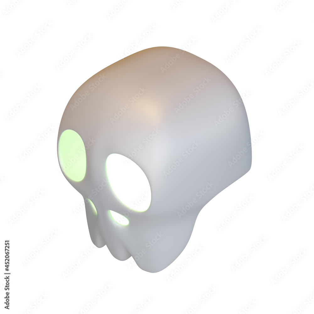 Halloween Skull 3D Rendering Illustration Element Halloween Skull 3D Rendering Illustration Element