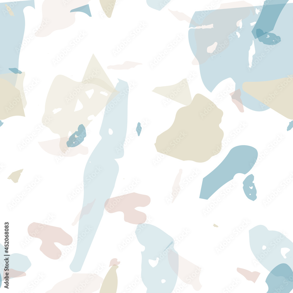 Terrazzo seamless pattern. Blue classic flooring Terrazzo seamless pattern. Blue classic flooring