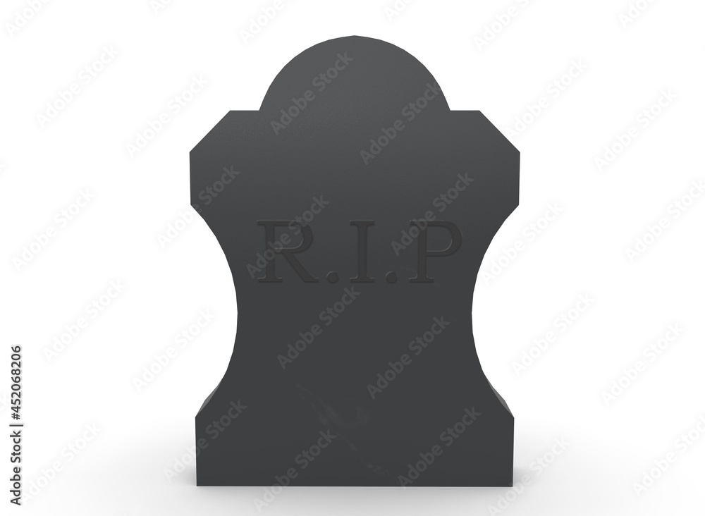 tombstone on a white background 3d-rendering tombstone on a white background 3d-rendering