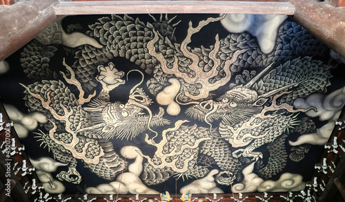 Plakat 京都、建仁寺法堂の双竜の天井画