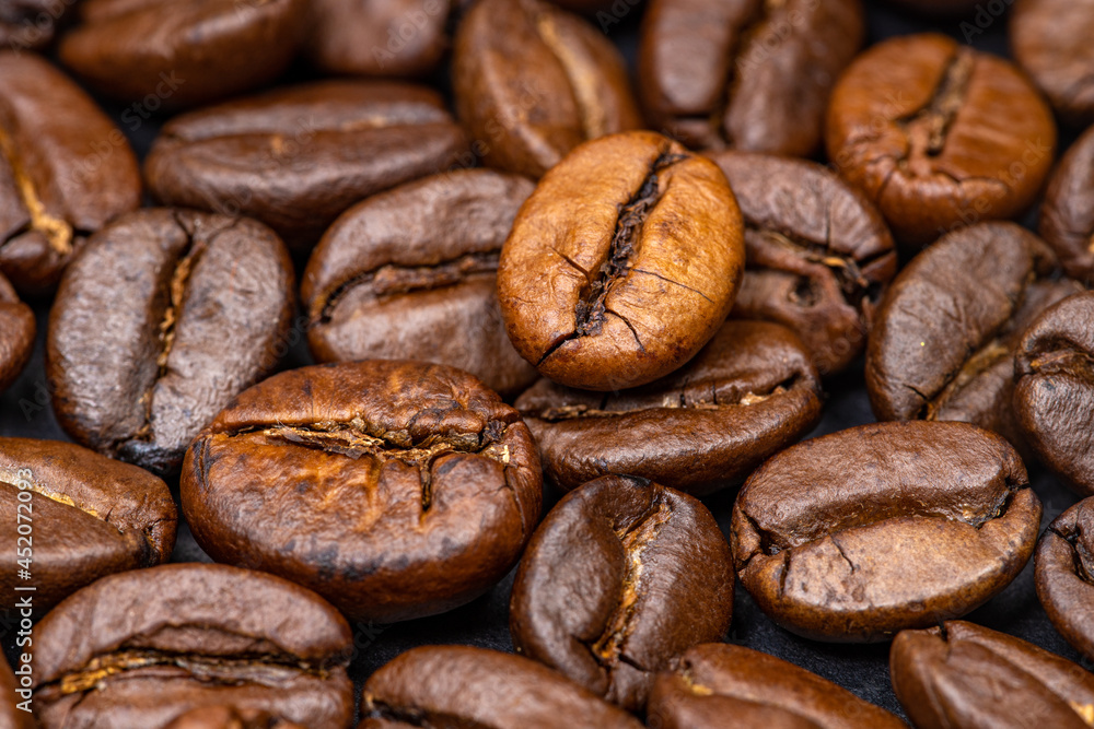 Fototapeta premium Coffee beans with a uniform color