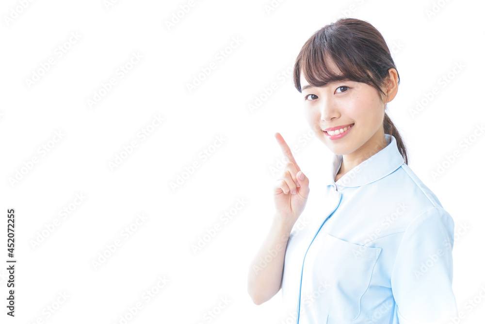 アドバイスをする看護師