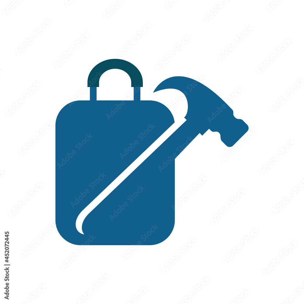 Illustration Vector Graphic of Gear Suitcase Logo. Perfect to use for Technology Company Illustration Vector Graphic of Gear Suitcase Logo. Perfect to use for Technology Company