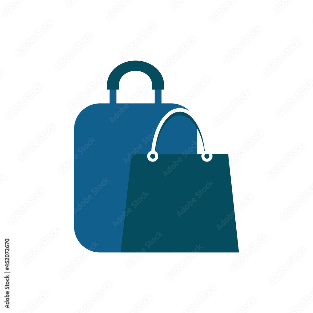 Illustration Vector Graphic of Suitcase Market Logo. Perfect to use for Technology Company Illustration Vector Graphic of Suitcase Market Logo. Perfect to use for Technology Company