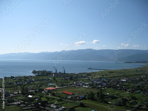 Lake Baikal. Kultuk village. Summer, clear skies, sunny day photo