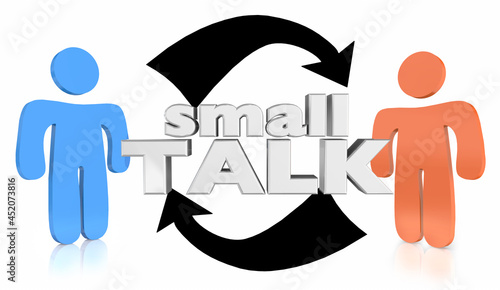 Small Talk Two People Chatting Gossip Trivia Conversation 3d Illustration