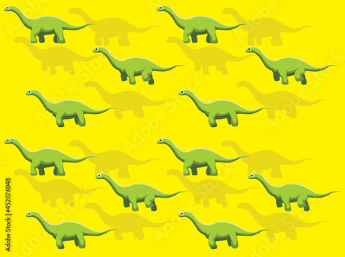 Animal Animation Dinosaur Apatosaurus Vector Seamless Wallpaper