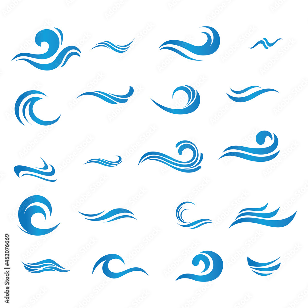 wave logo set