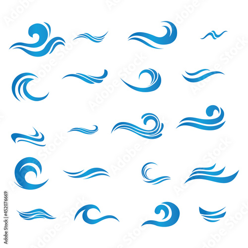 Obraz na płótnie wave logo set