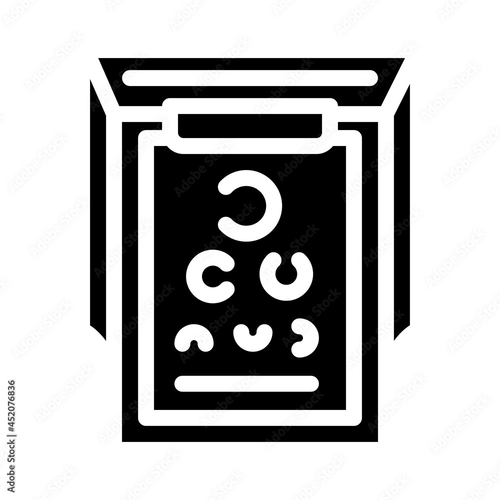 snellen table ophthalmology glyph icon vector. snellen table ophthalmology sign. isolated contour symbol black illustration snellen table ophthalmology glyph icon vector. snellen table ophthalmology sign. isolated contour symbol black illustration
