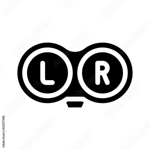lenses ophthalmology glyph icon vector. lenses ophthalmology sign. isolated contour symbol black illustration