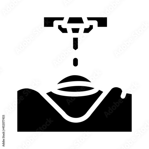 laser correction ophthalmology glyph icon vector. laser correction ophthalmology sign. isolated contour symbol black illustration