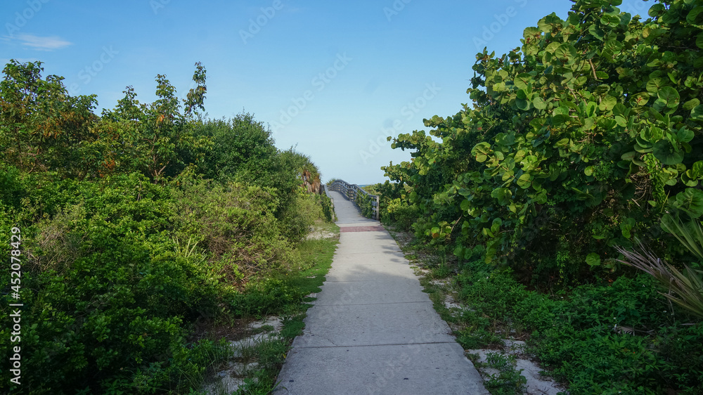 path to the beach in Bill Baggs Cape Florida State Park.