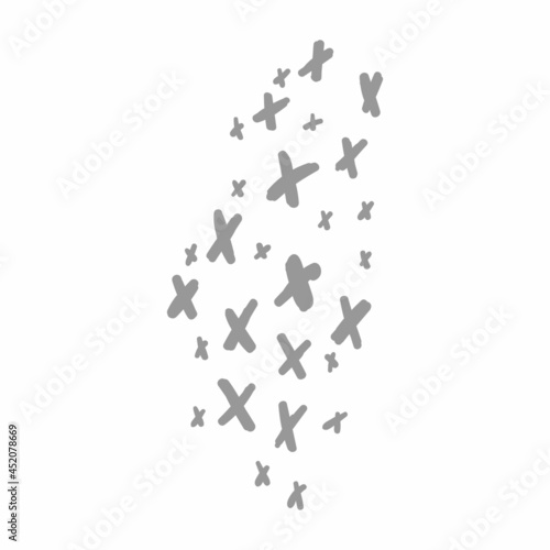 Hand drawn doodle abstract element. Isolated vector modern abstract shape on white background. Creative shape for decoration.