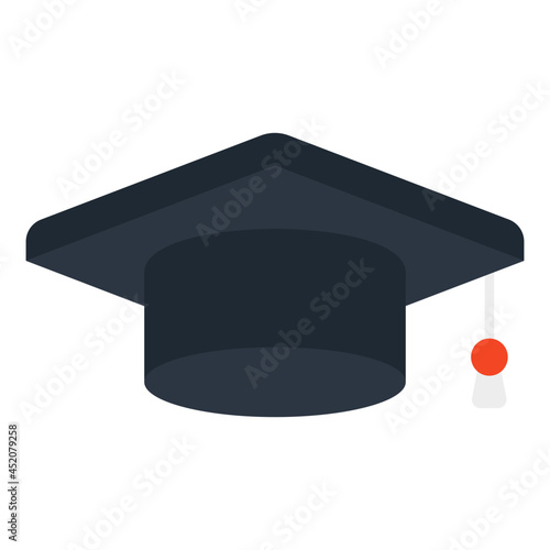 Academic cap icon, vector design of mortarboard