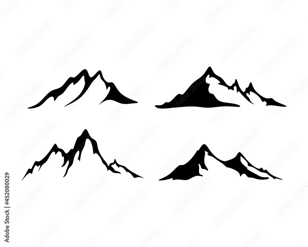 Mountain Logo design vector silhouette