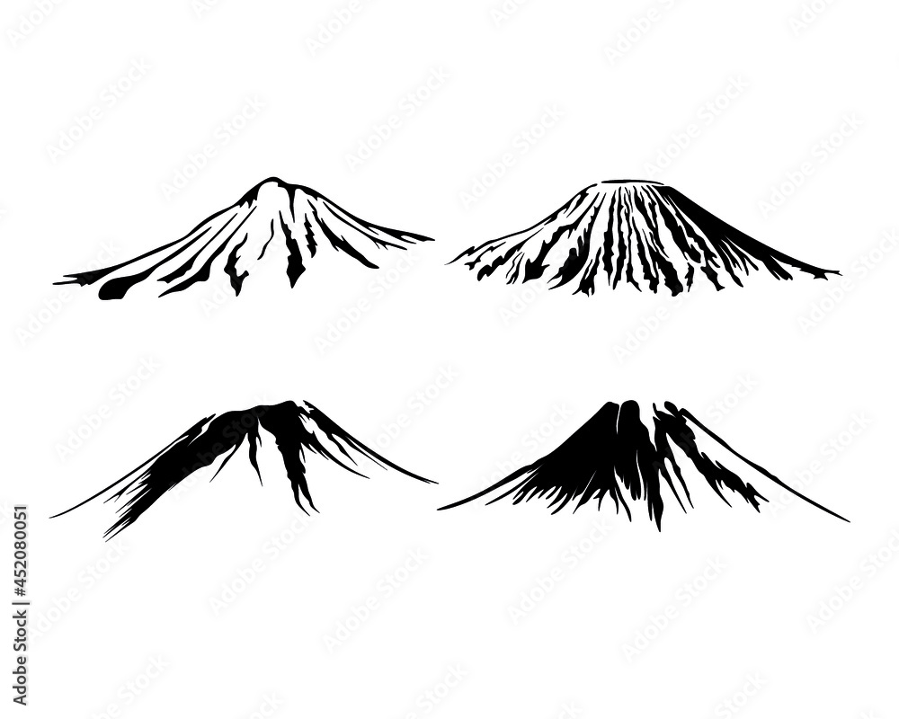 Mountain Logo design vector silhouette - obrazy, fototapety, plakaty 