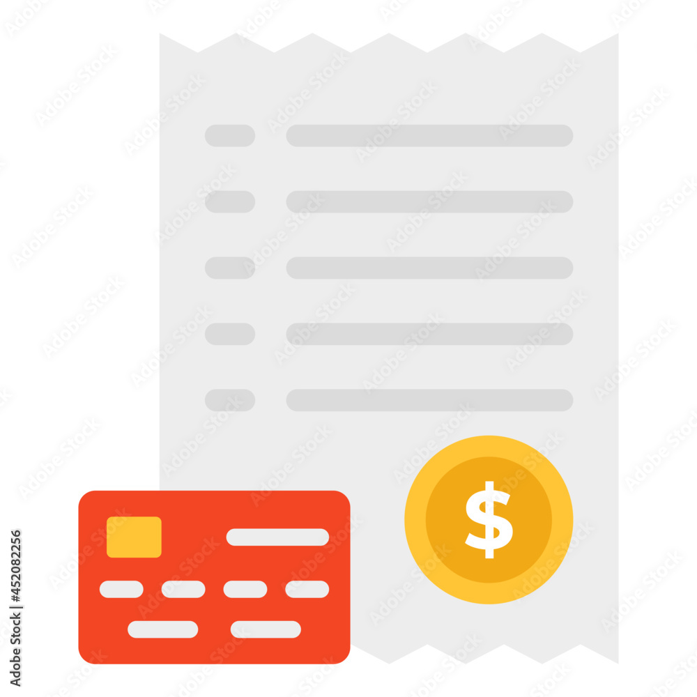 Dollar on folded paper, concept of payment slip icon Dollar on folded paper, concept of payment slip icon