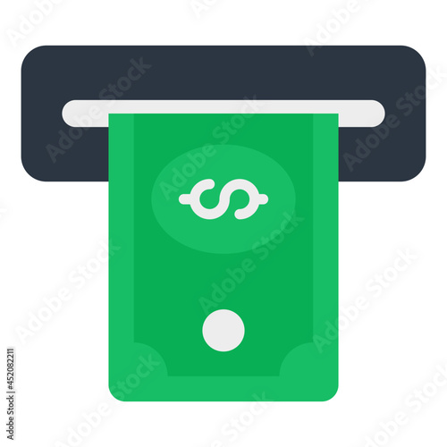 A unique design icon of cash withdrawal  photo