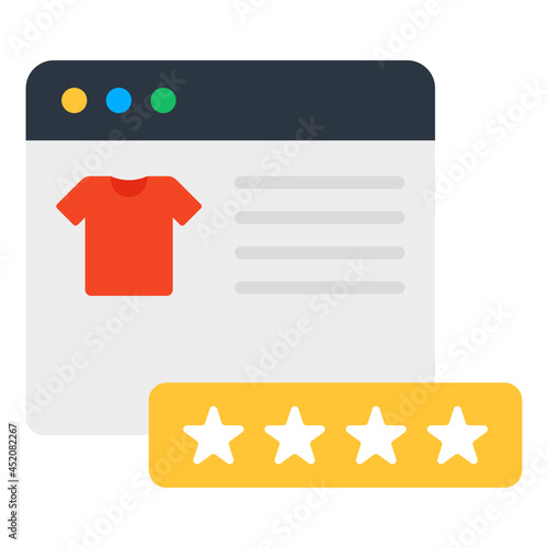 A trendy vector design shopping feedback  

