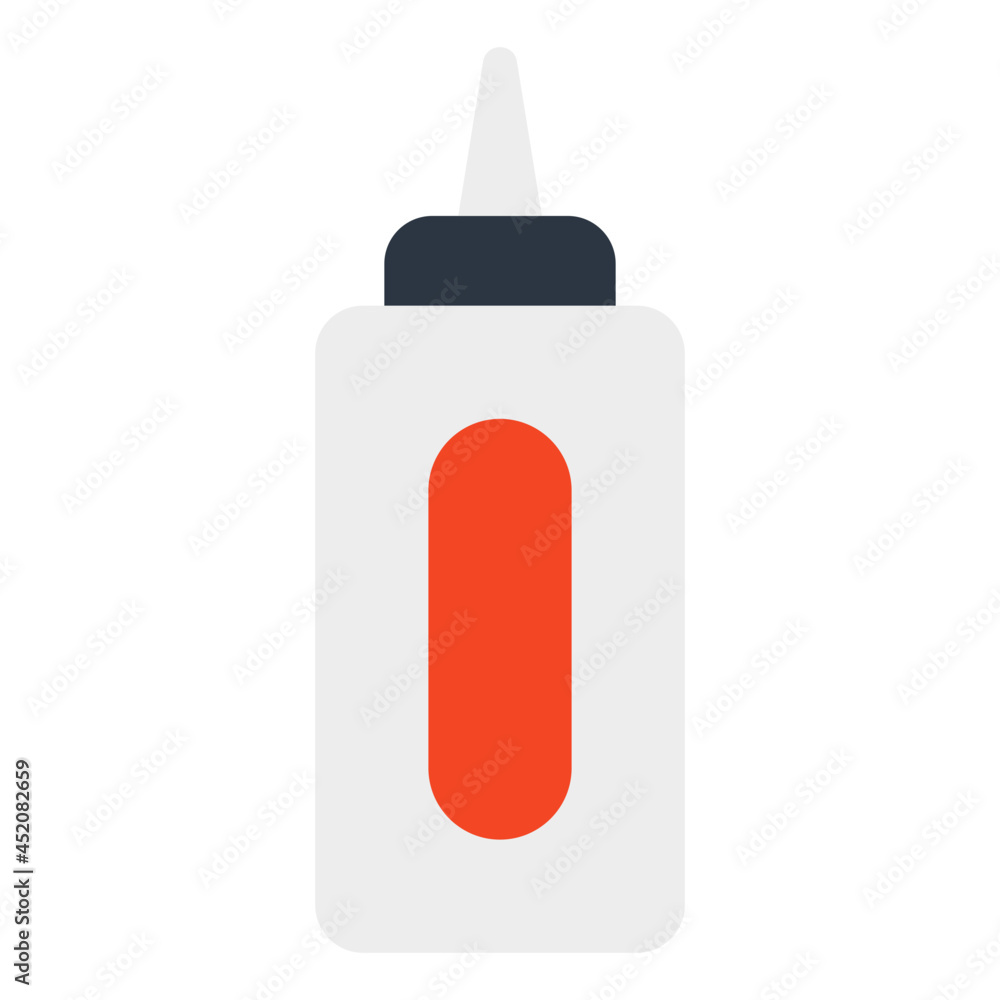 A creative design icon of ketchup bottle A creative design icon of ketchup bottle