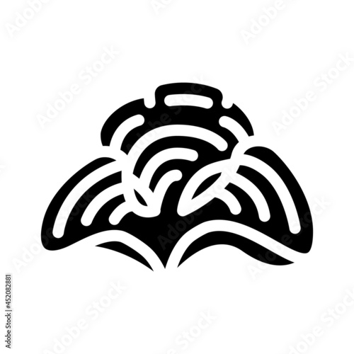 padina seaweed glyph icon vector. padina seaweed sign. isolated contour symbol black illustration