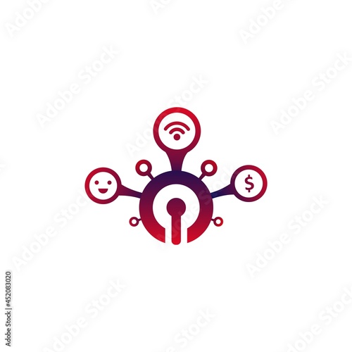 design tecnologi logo vector