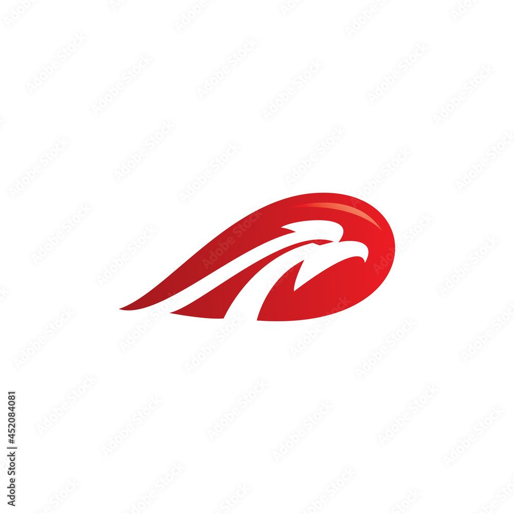 Bird Eagle Head Logo in Negative Space Bird Eagle Head Logo in Negative Space