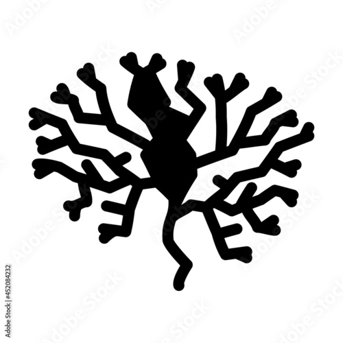 irish moss seaweed glyph icon vector. irish moss seaweed sign. isolated contour symbol black illustration