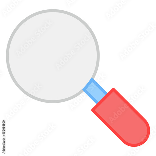 An editable design icon of magnifying glass