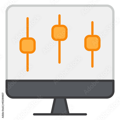 A creative design icon of volume adjuster
