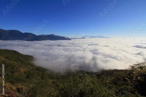 Sea Of Clouds by Mt Hehuanshan and Qingjing Farm in Taiwan