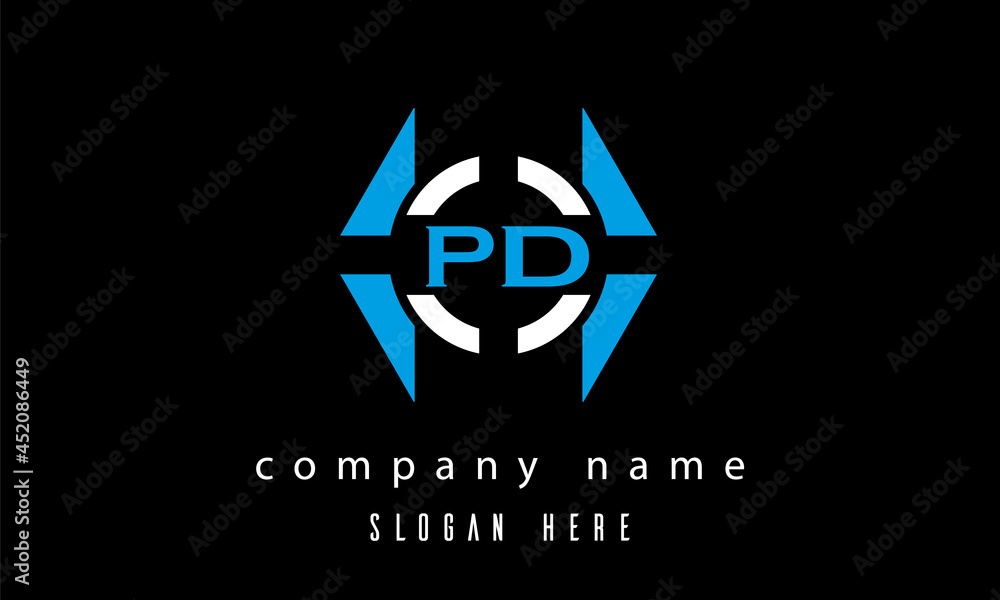 PD creative game logo vector PD creative game logo vector