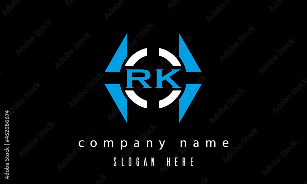 Obraz premium RK creative game logo vector