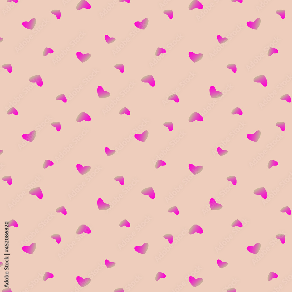 bright pink pattern with hearts