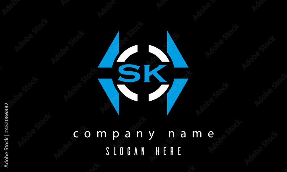 Fototapeta premium SK creative game logo vector