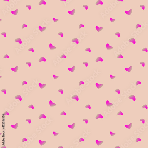bright pink pattern with hearts