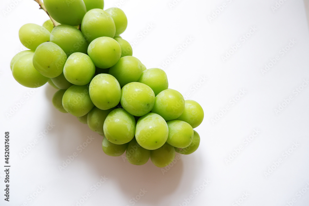 Fresh Shine muscat on white background. Fresh grapes, Fruits, Shine Muscat. Fresh Shine muscat on white background. Fresh grapes, Fruits, Shine Muscat.