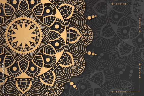 Luxury mandala background for decoration invitation, cards, wedding, logos, cover, brochure, flyer, banner. Arabic Islamic east style Mandala design © DesignerEdge