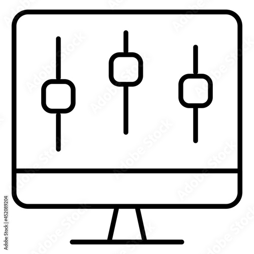 A creative design icon of volume adjuster