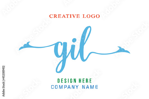 GIL lettering logo is simple, easy to understand and authoritative