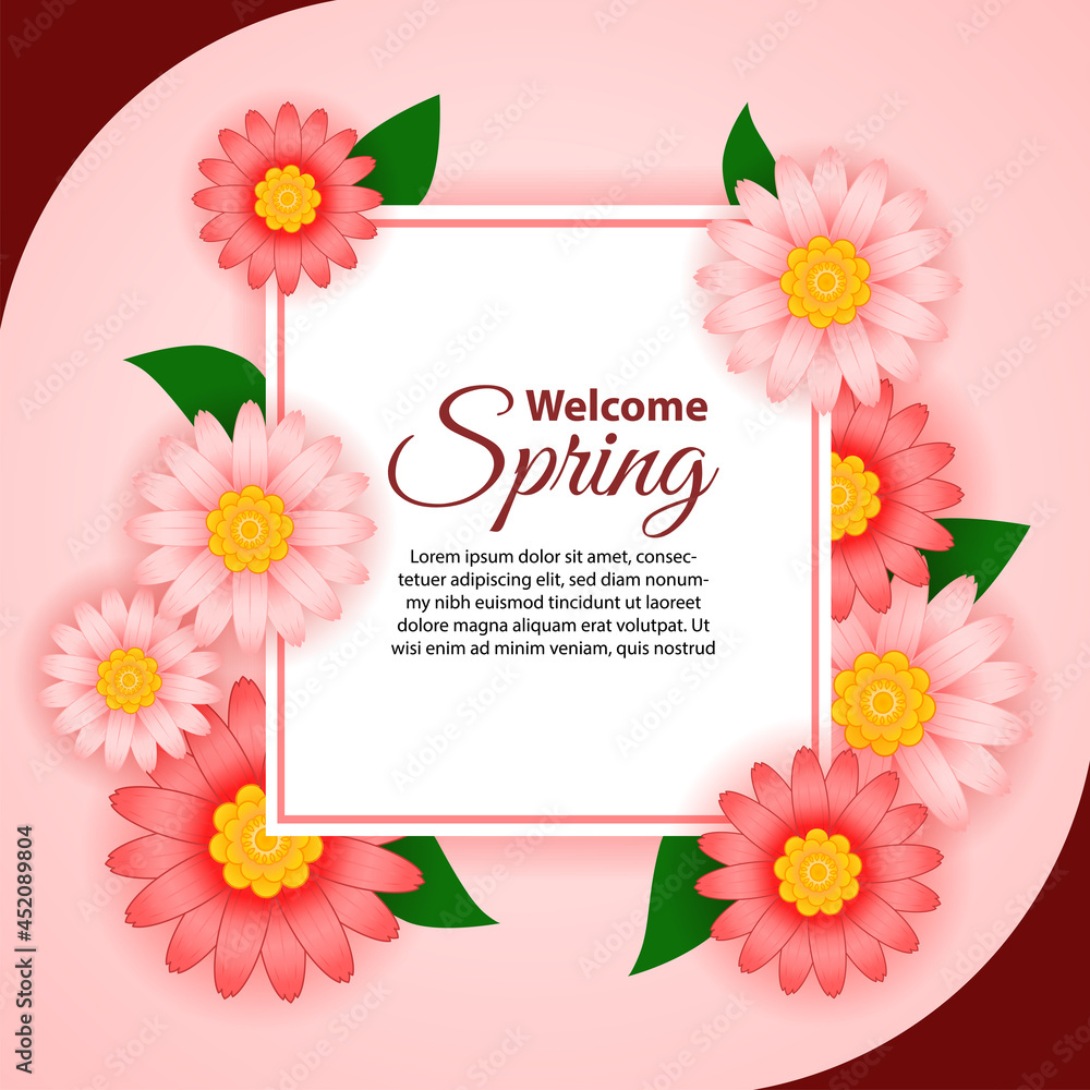 welcome spring vector illustration