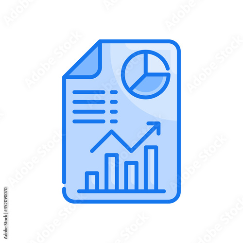 statistical evaluation vector blue colours icon style illustration. EPS 10 File