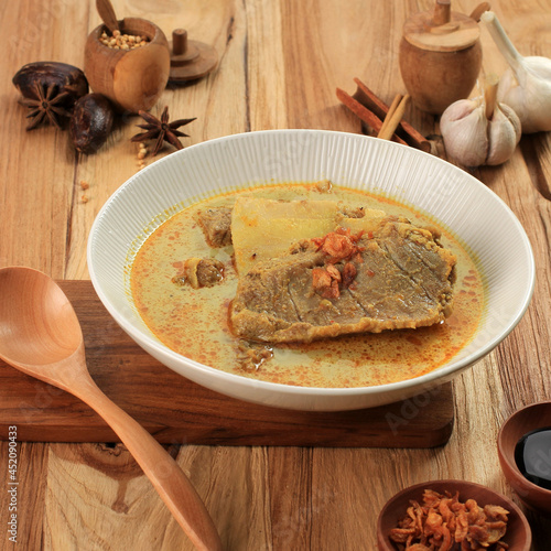 Gule Kambing Jawa Timur or East Java Lamb Curry photo