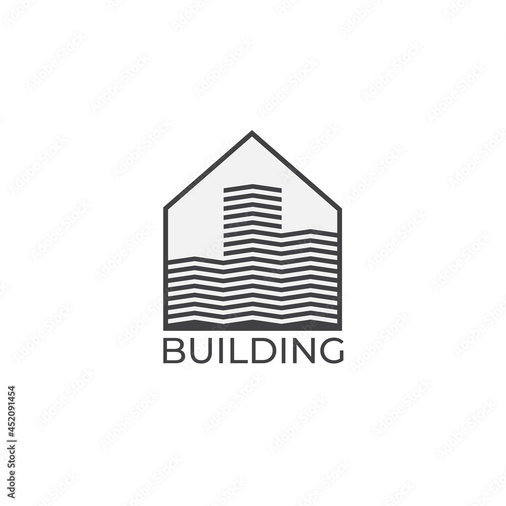 building logo design vector, building element logo design template