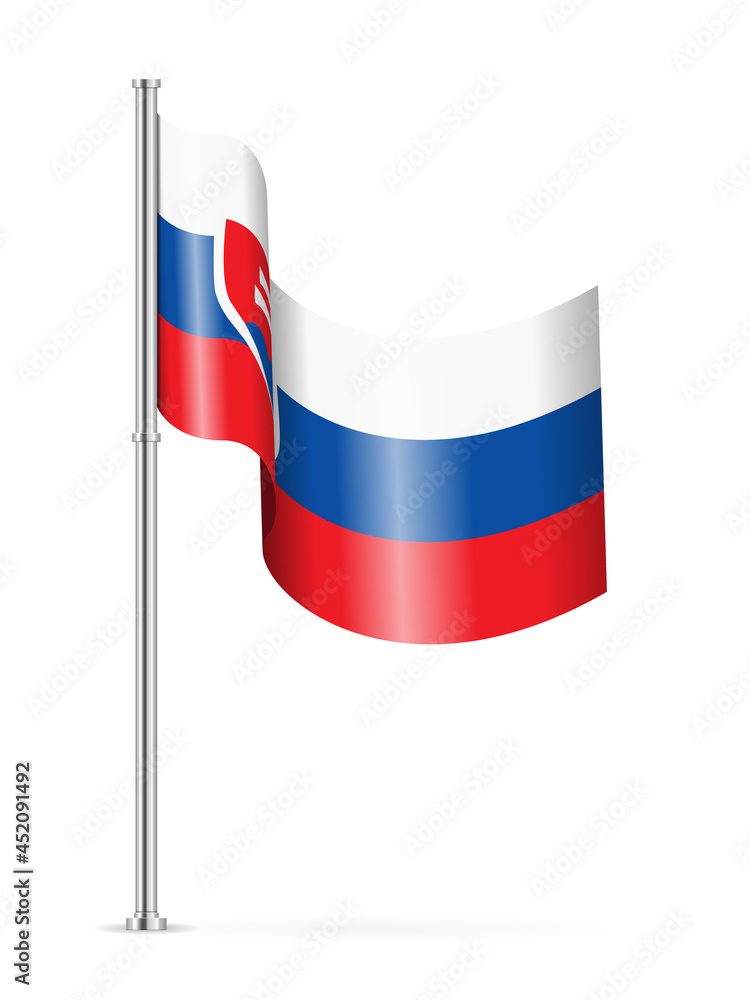 Wavy flag of Slovakia Wavy flag of Slovakia