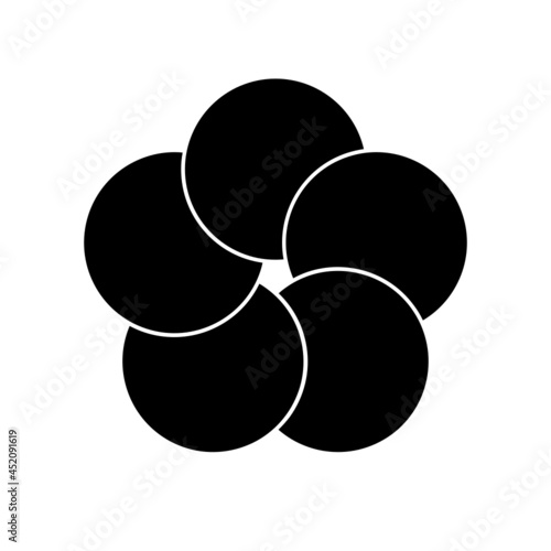 星紋・五つ重ね星（いつつかさねぼし）/ 重ね五つ星（かさねいつつぼし）