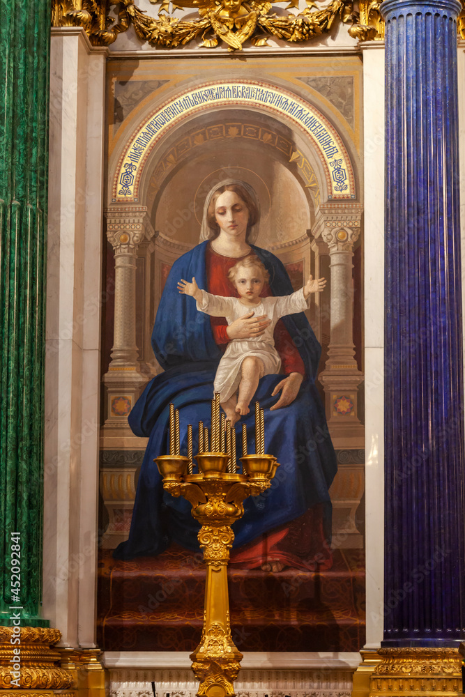 Obraz premium Madonna and child. Mosaic